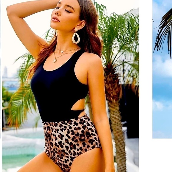 𝅺molybell Leopard Print Medium Bathing Suit - Picture 1 of 4
